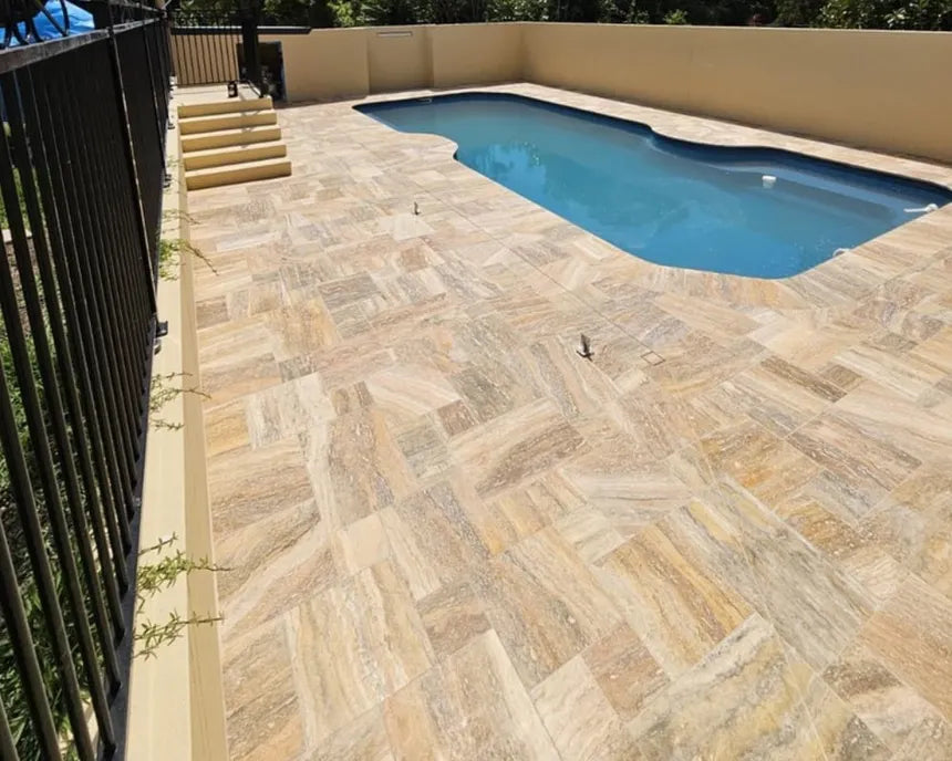 The Best Sealer for Travertine Pavers: How to Prevent Stains Without Changing the Natural Look